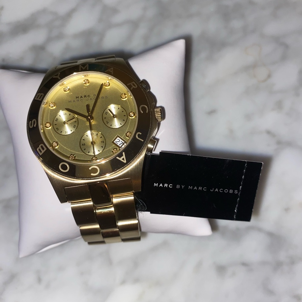Marc By Marc Jacobs Gold Chronograph Watch